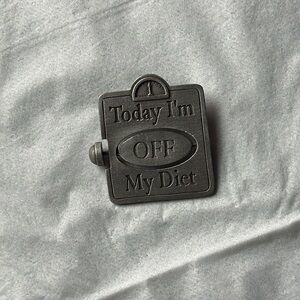 Today I’m Off/On My Diet Rotating Pin. Spoontiques.